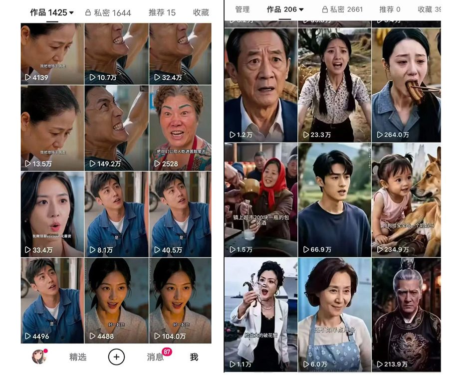 快手账号作品页